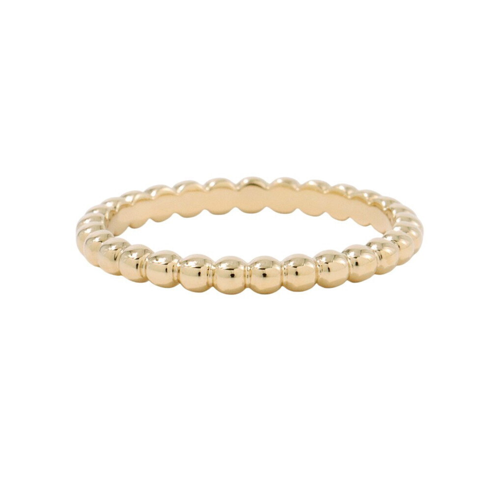 Van Cleef & Arpels Perlée Gold Pearl Ring, Medium, 18K Yellow Gold, Size 65, ... - Picture 2 of 8